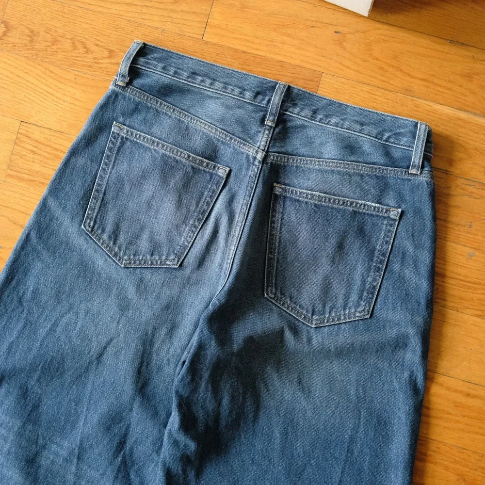 J. Crew Mid-Rise Superwide-Leg Jean Ultra-Relaxed Blue Denim 29 90s Style CN384